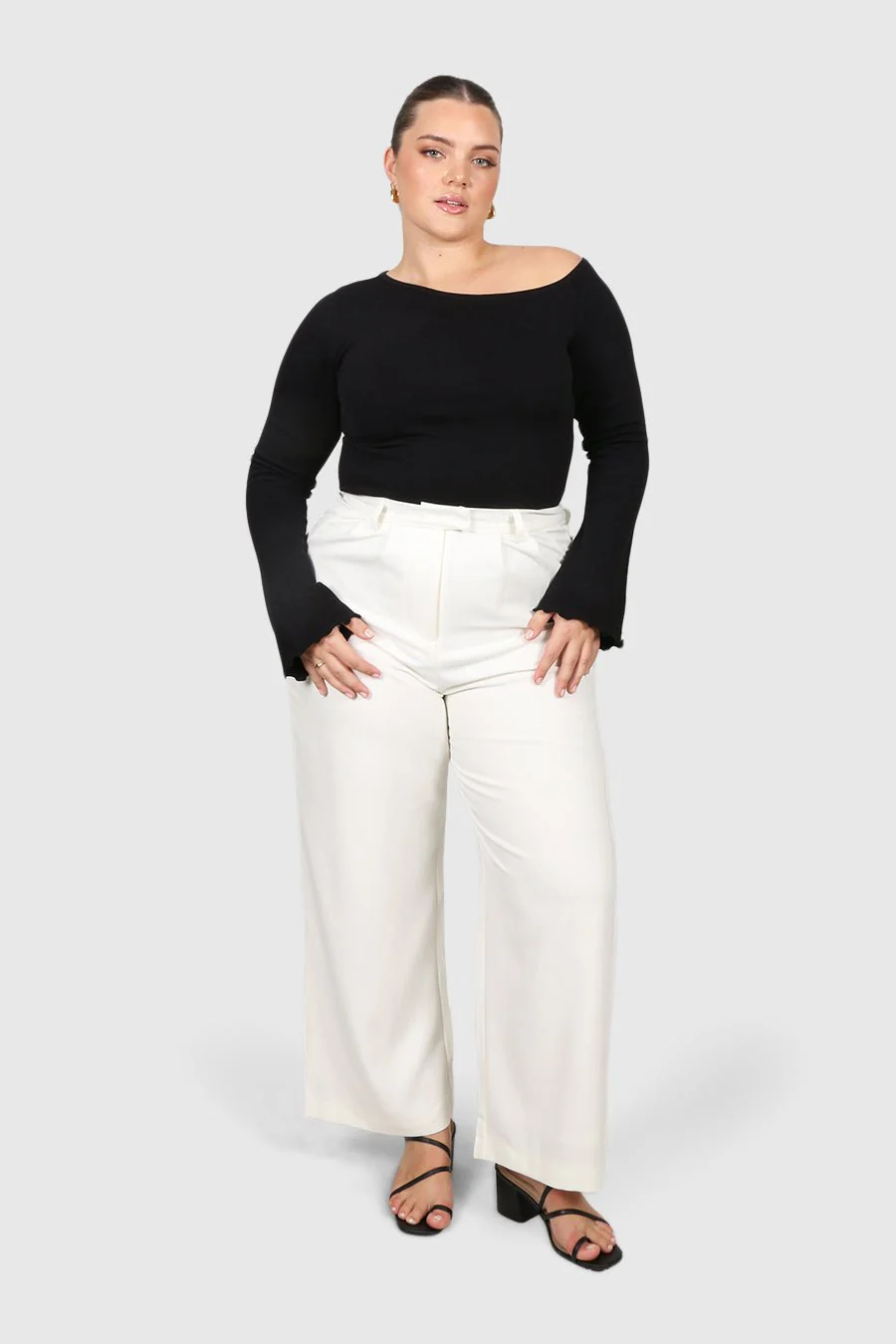 RYLIE KNIT TOP BLACK - Image 2