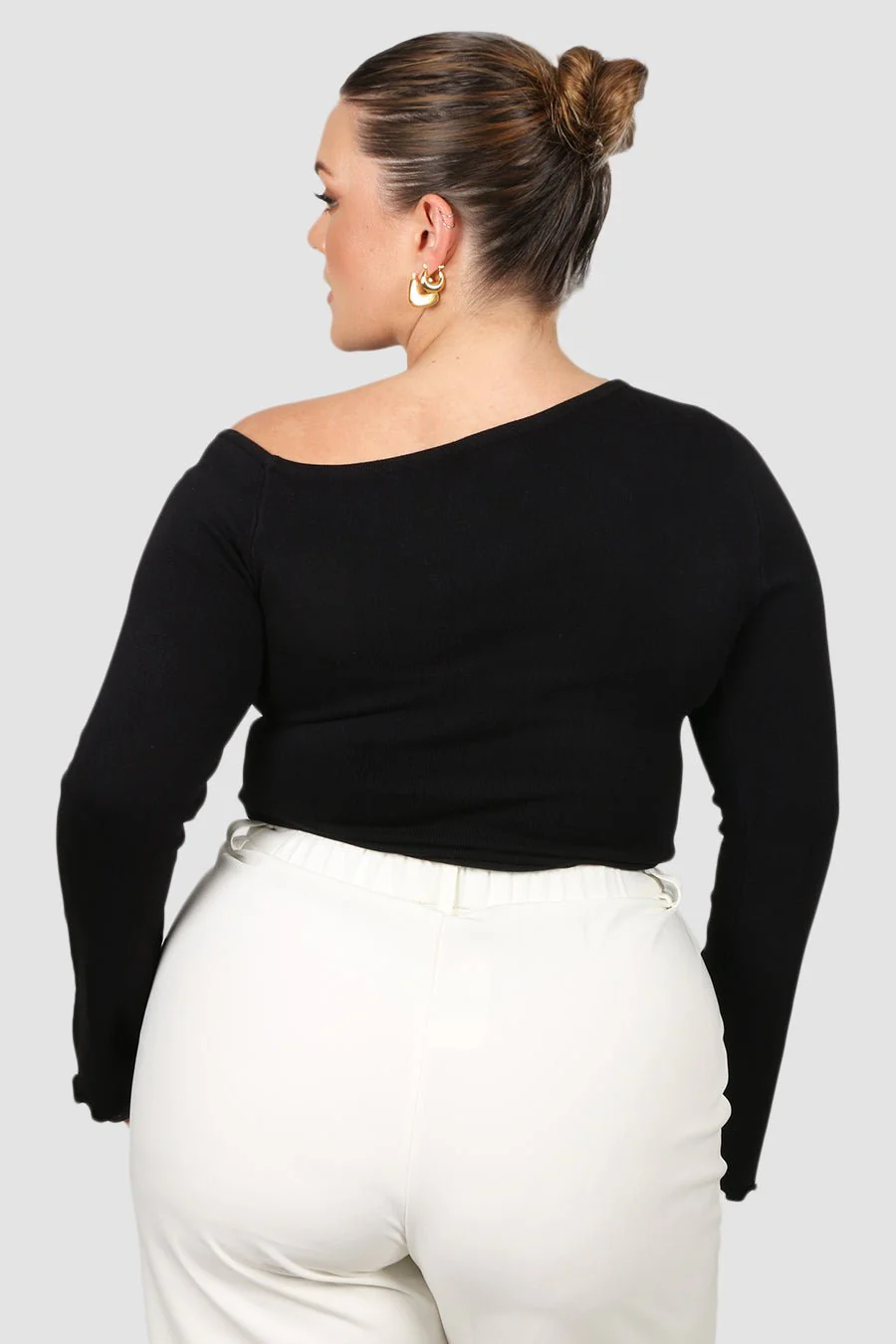 RYLIE KNIT TOP BLACK - Image 3