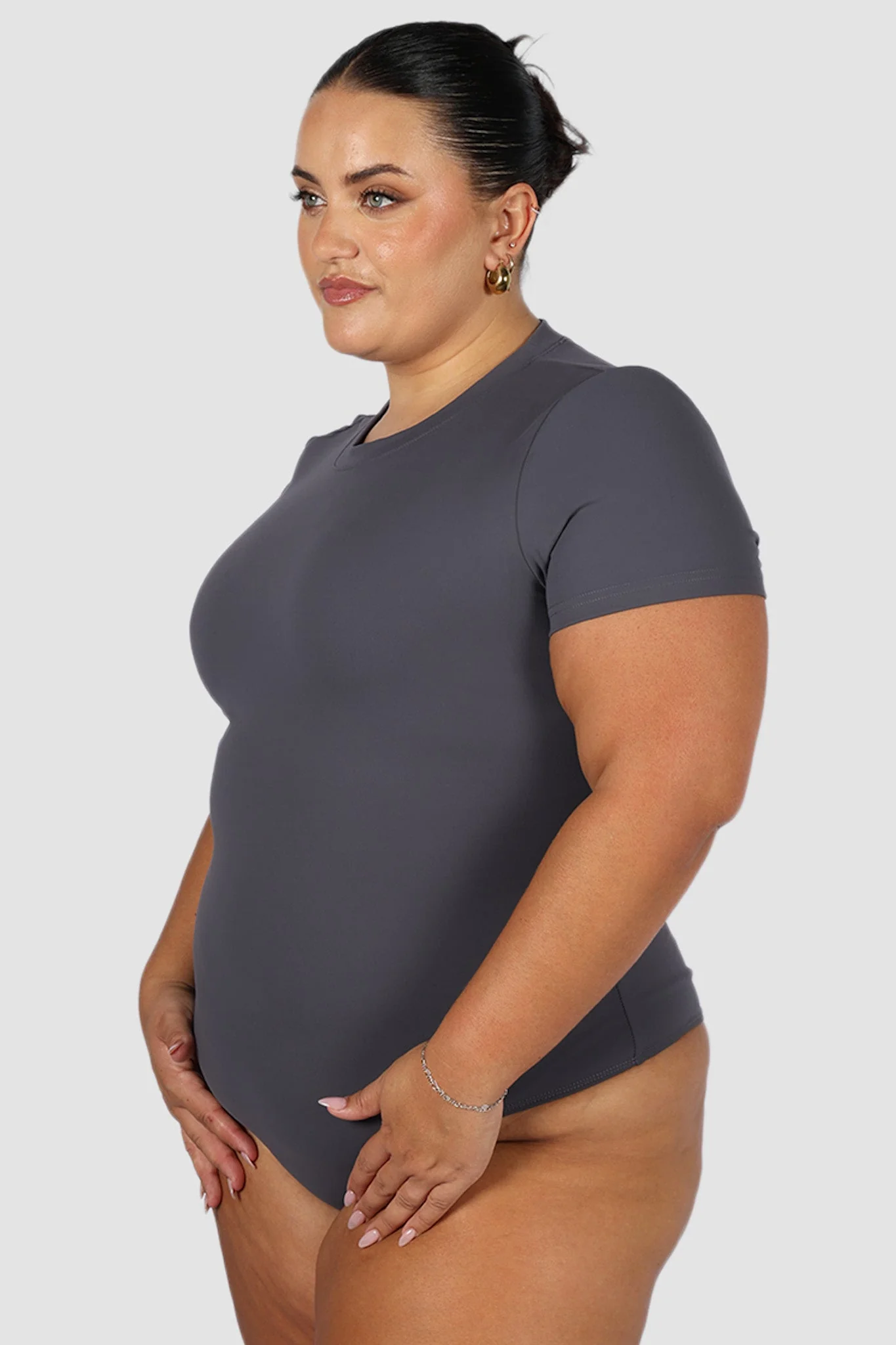 S/S BODYSUIT GREY - Image 2