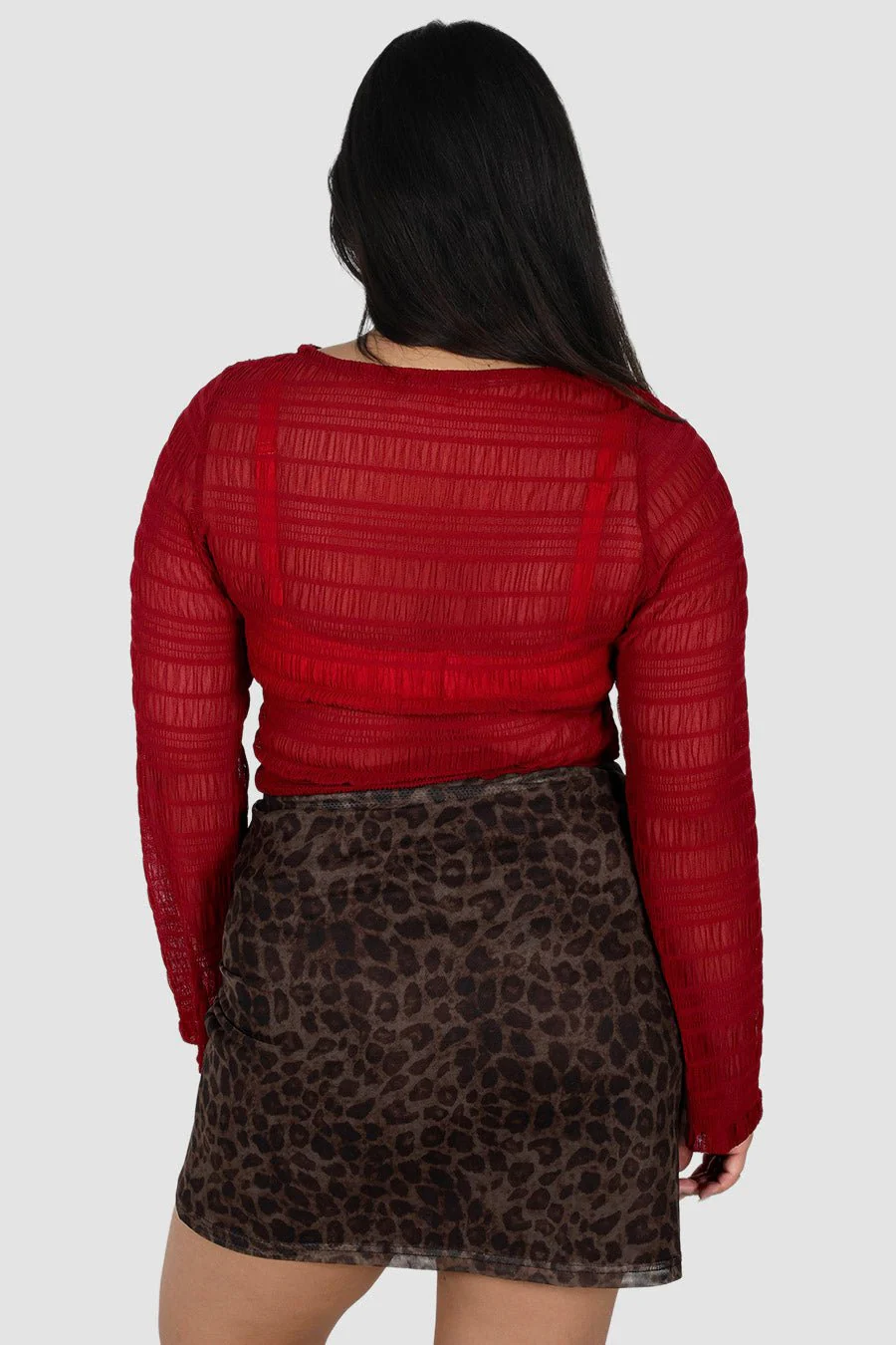 SABELA MINI SKIRT CHOC LEOPARD - Image 8