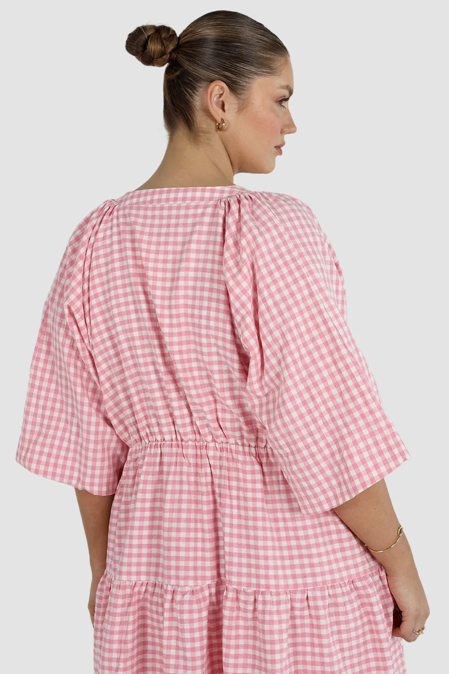 SALORA DRESS PINK GINGHAM - Image 7