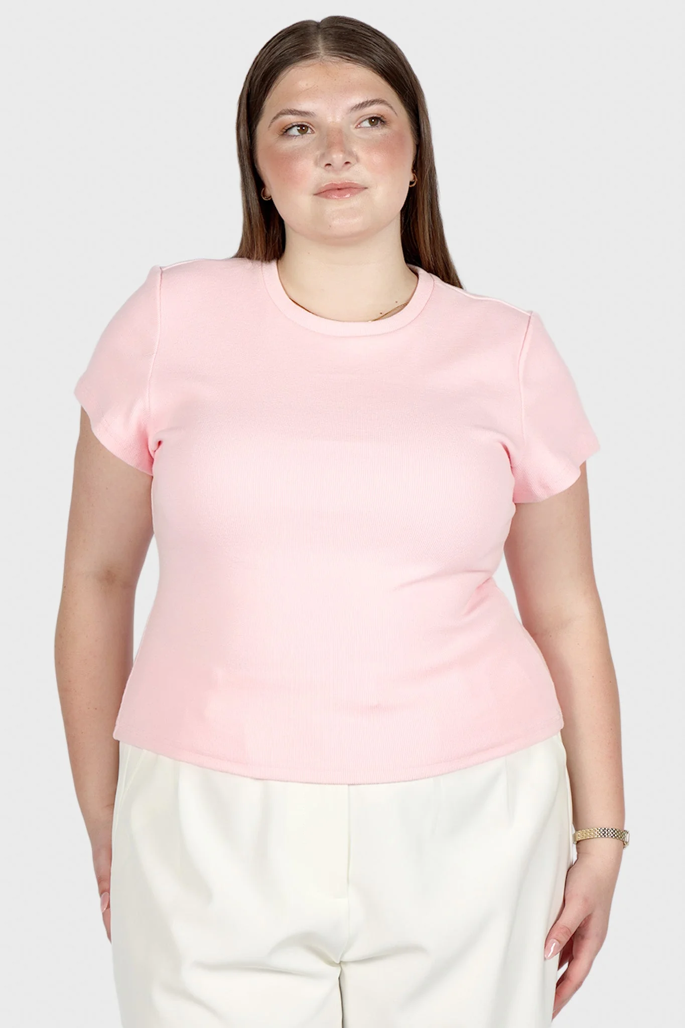 SAVANNAH RIB TEE BABY PINK - Image 13