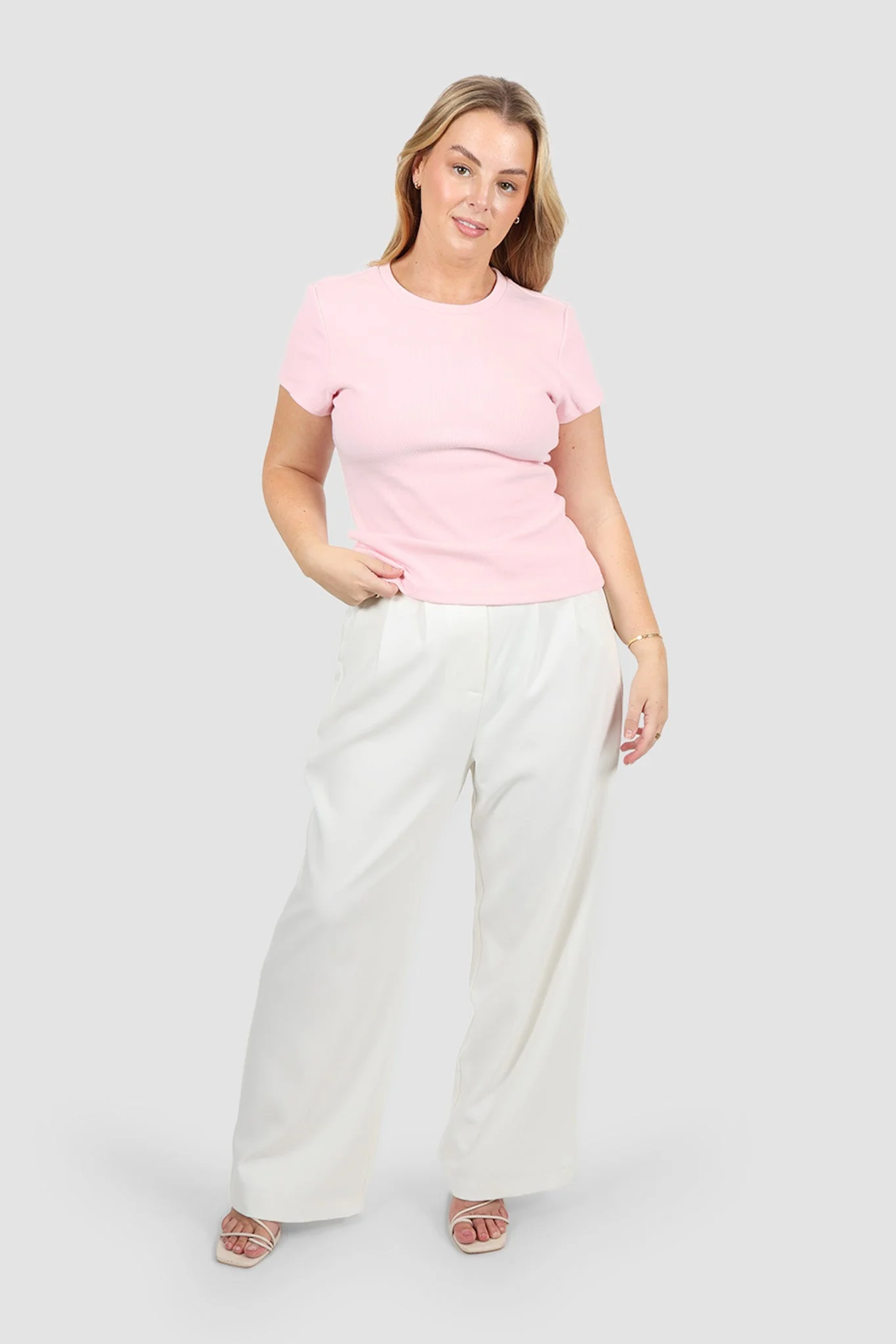 SAVANNAH RIB TEE BABY PINK - Image 3