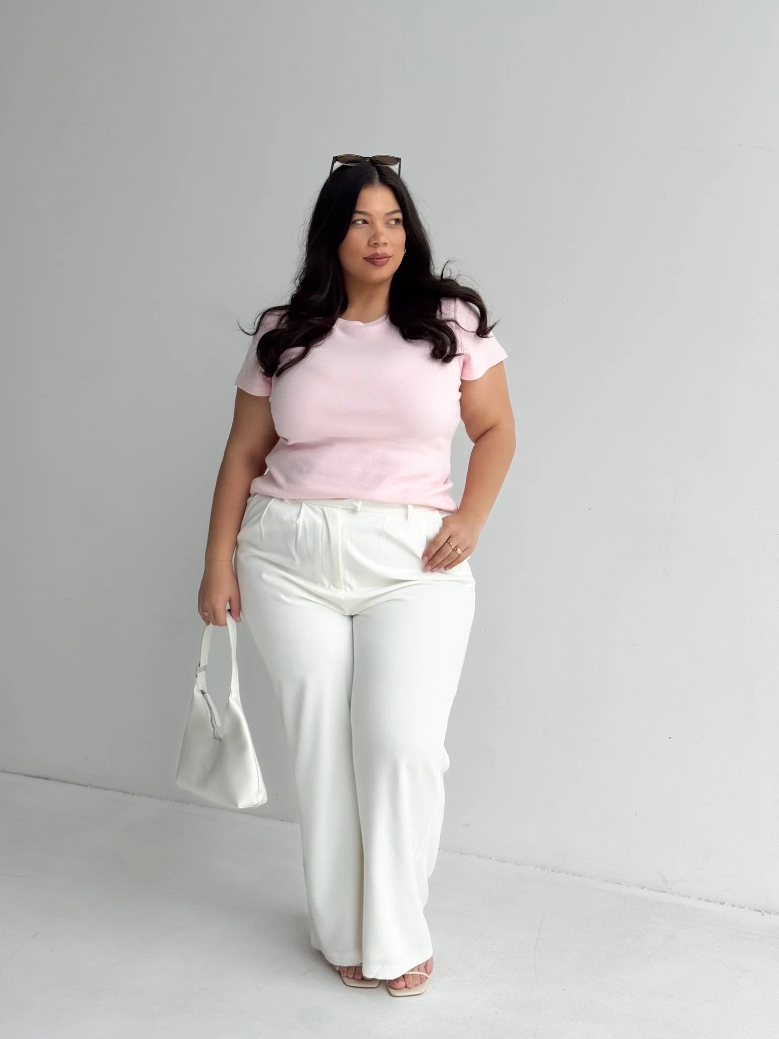 SAVANNAH RIB TEE BABY PINK - Image 8