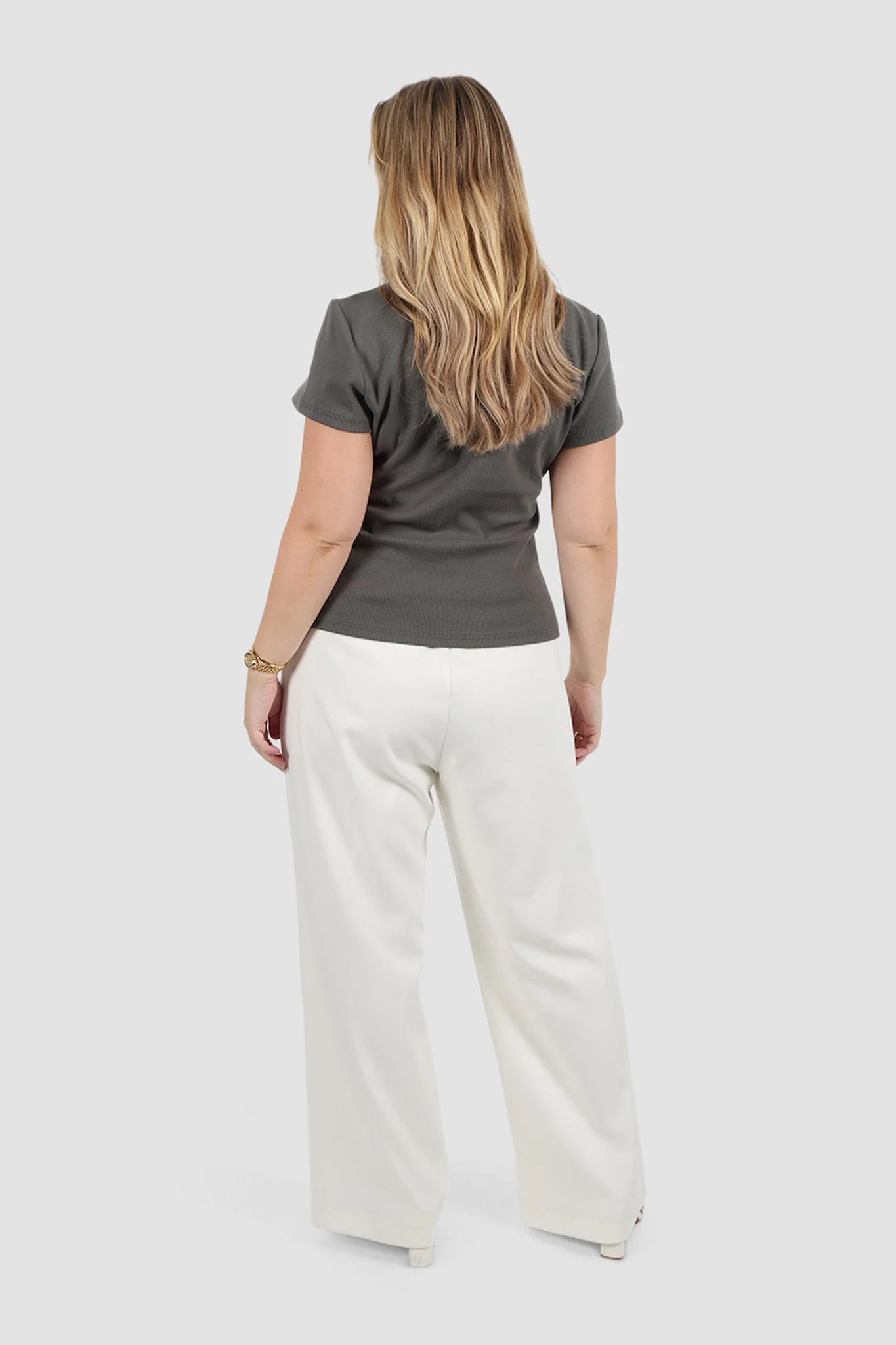 SAVANNAH RIB TEE GREY - Image 6