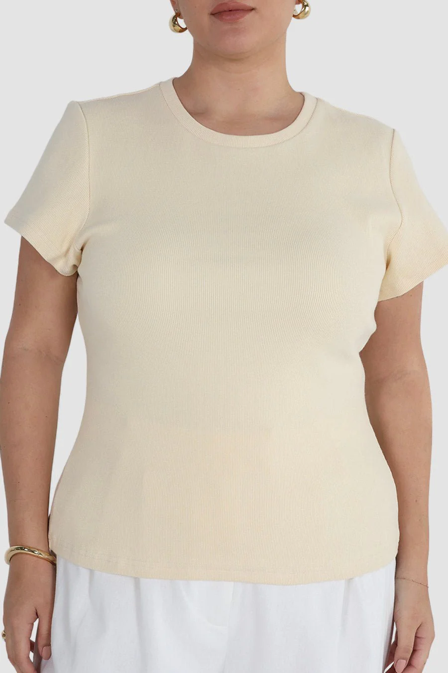 SAVANNAH RIB TEE VANILLA - Image 6