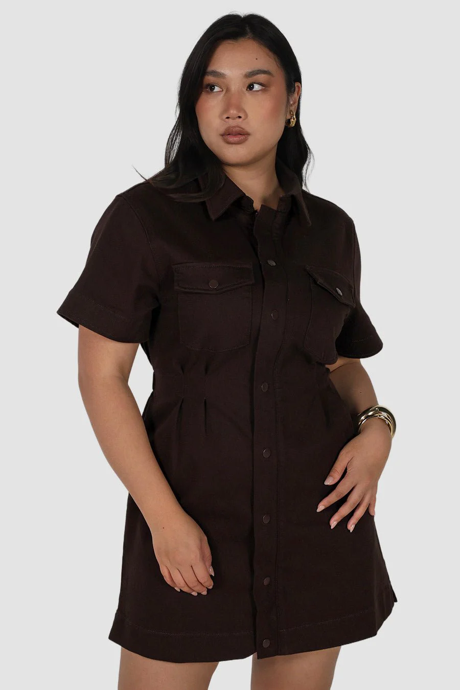 SAVEIRA DENIM DRESS ESPRESSO - Image 3
