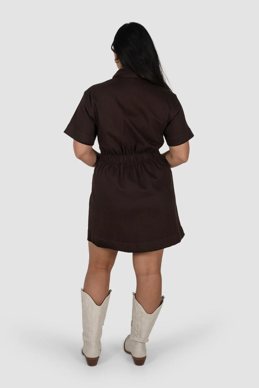 SAVEIRA DENIM DRESS ESPRESSO - Image 6