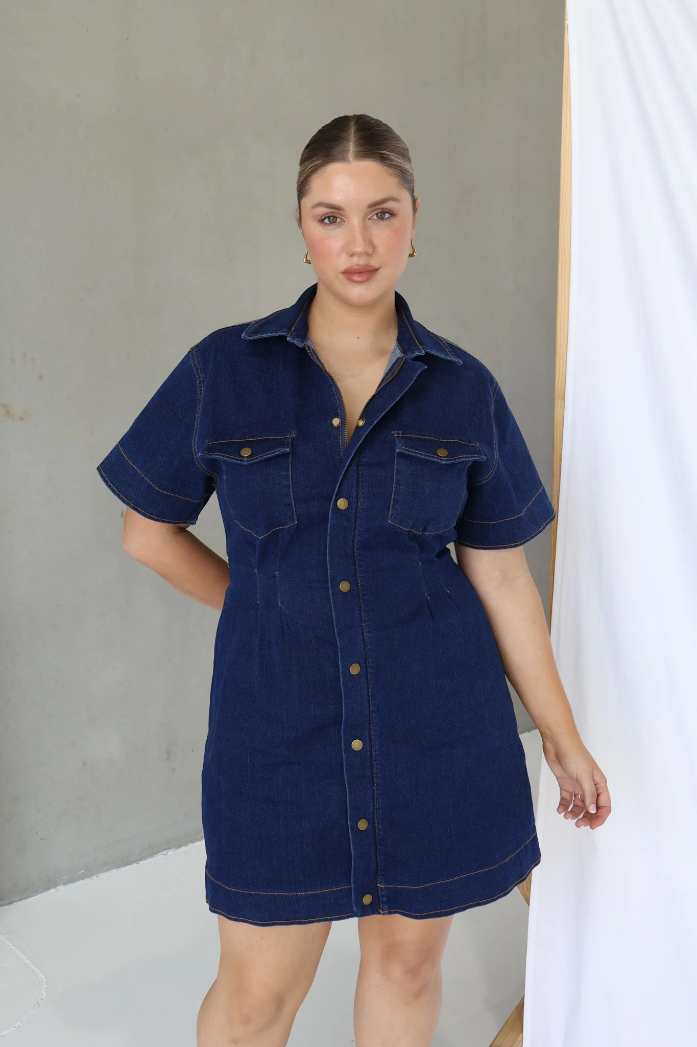 SAVEIRA DENIM DRESS MIDNIGHT - Image 5