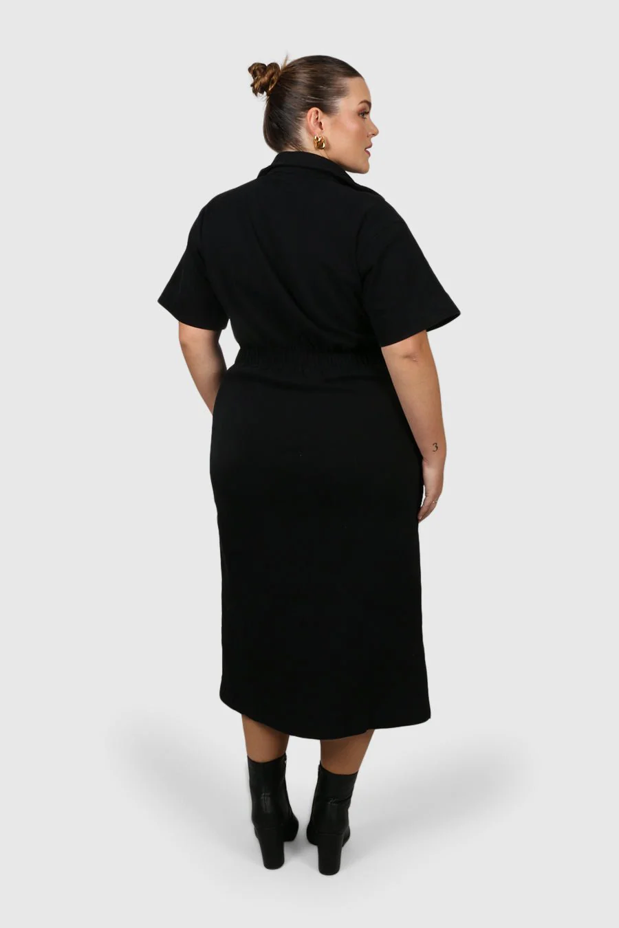 SAVEIRA DENIM MIDI DRESS BLACKOUT - Image 12