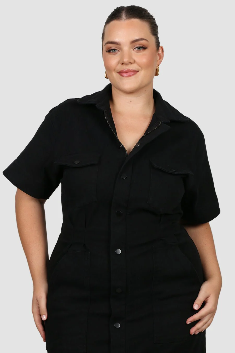 SAVEIRA DENIM MIDI DRESS BLACKOUT - Image 13