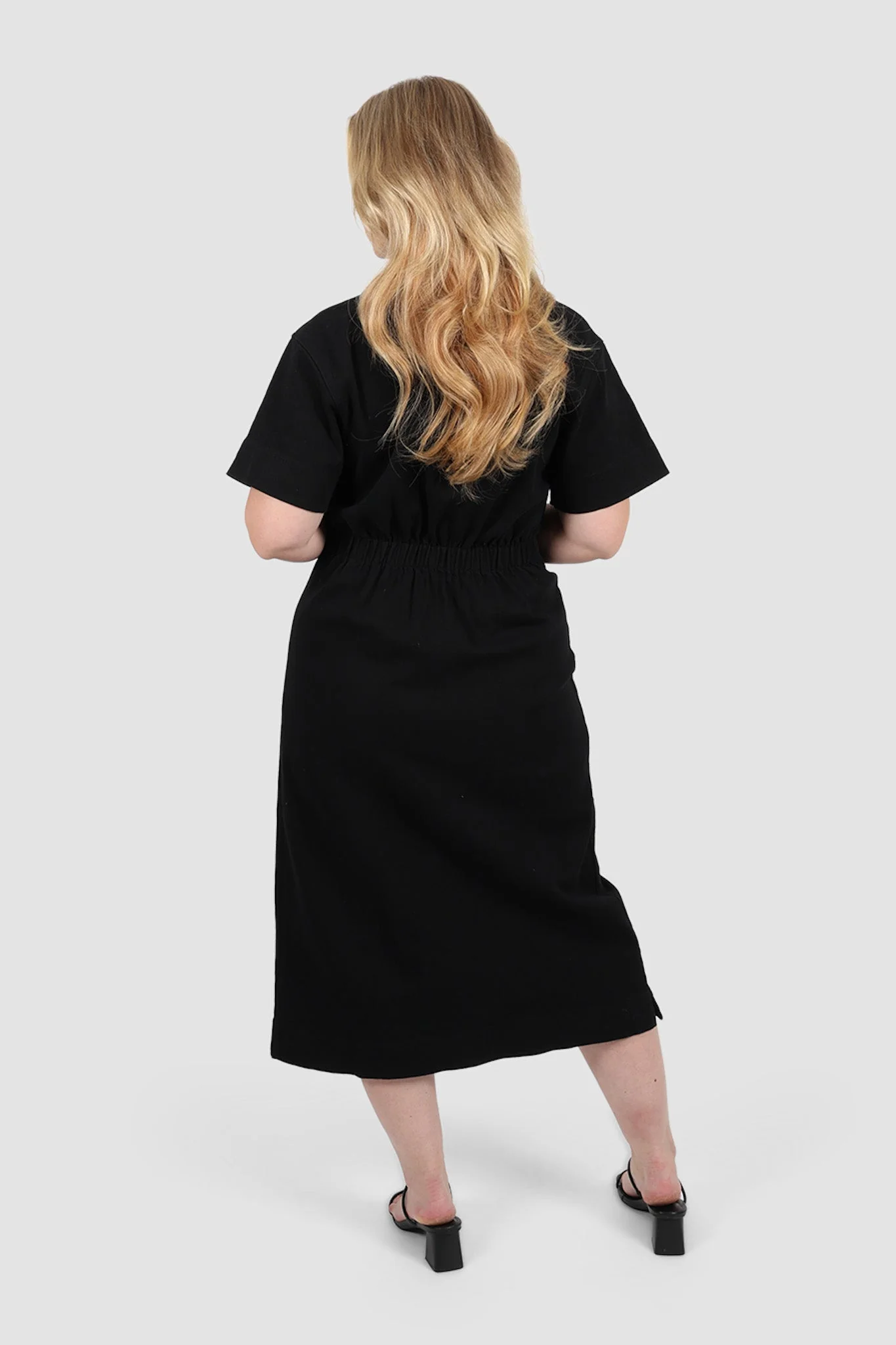 SAVEIRA DENIM MIDI DRESS BLACKOUT - Image 4