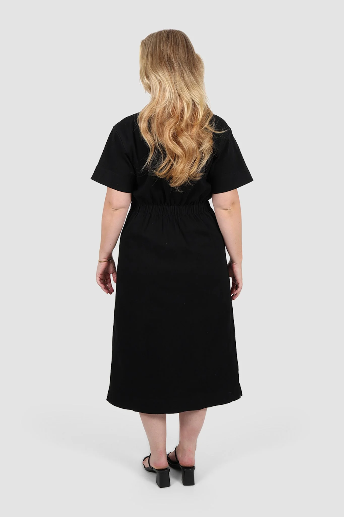 SAVEIRA DENIM MIDI DRESS BLACKOUT - Image 7