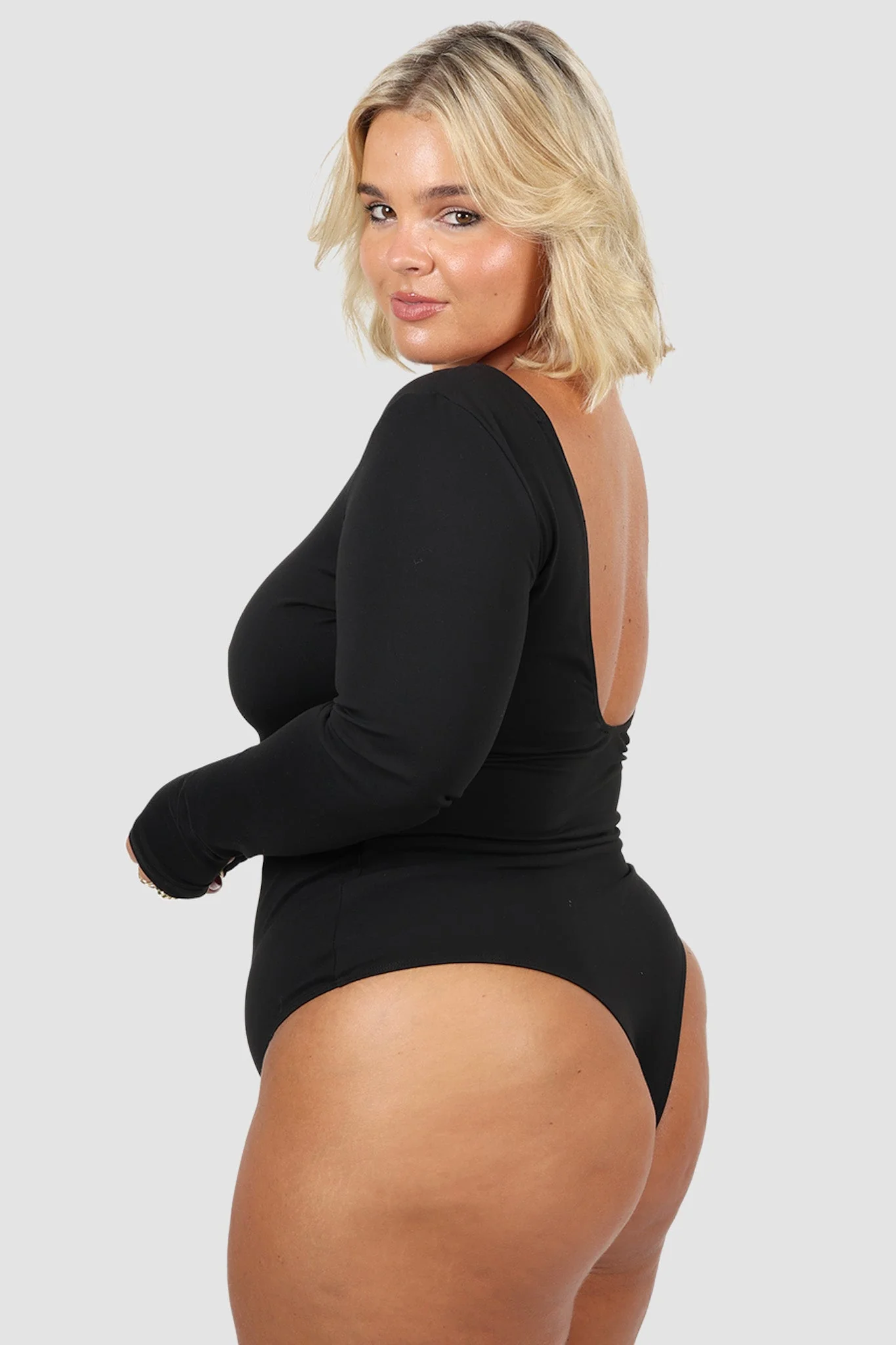SCOOP BACK BODYSUIT BLACK - Image 6