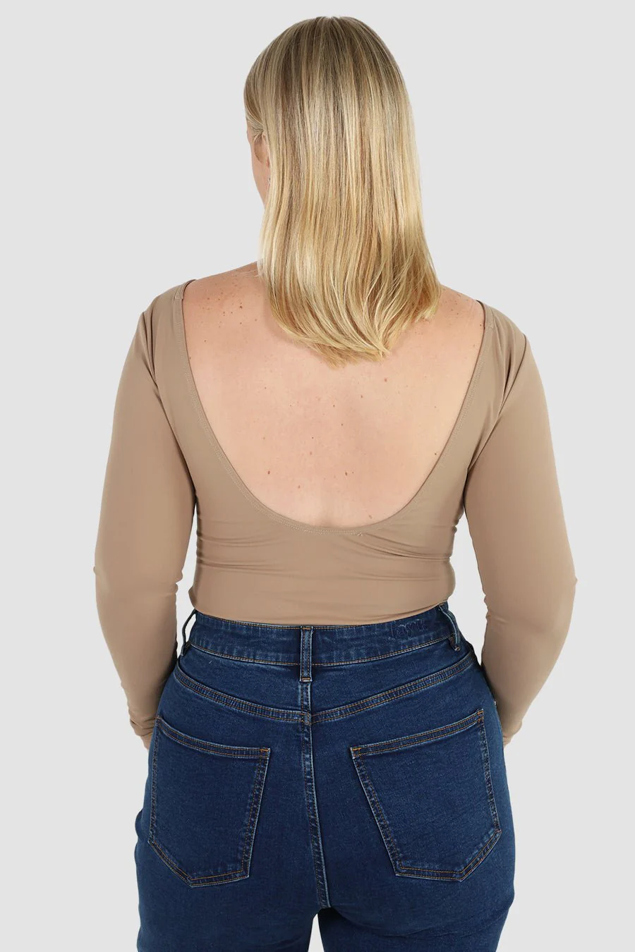 SCOOP BACK BODYSUIT COFFEE - Image 4