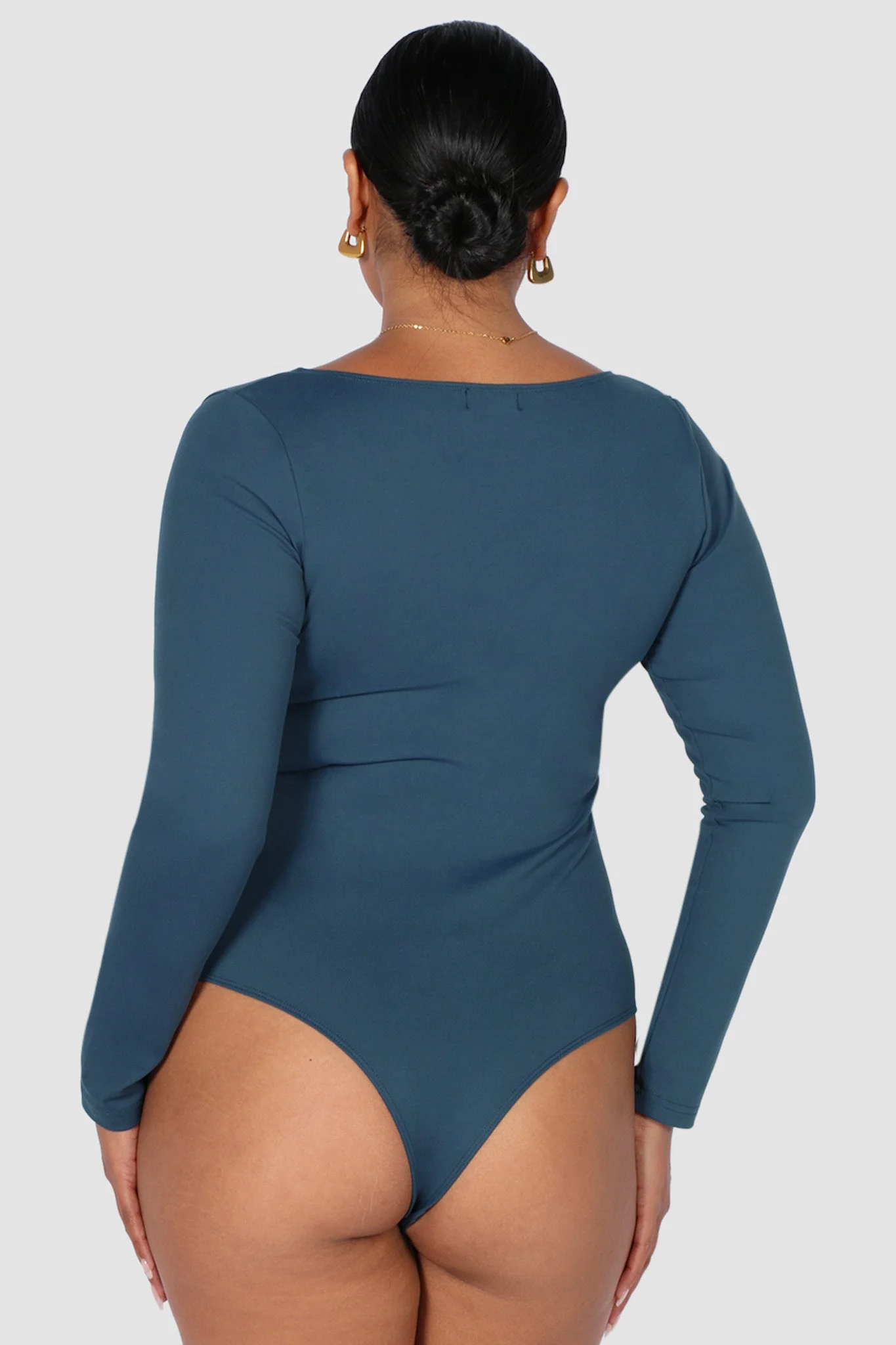 SCOOP NECK BODYSUIT DEEP TEAL - Image 8