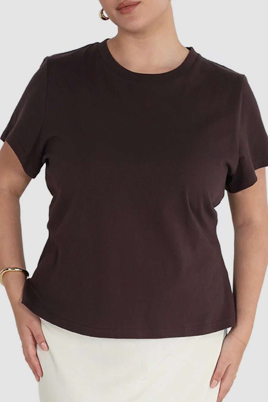 SIGNATURE SCULPT TEE ESPRESSO - Image 6