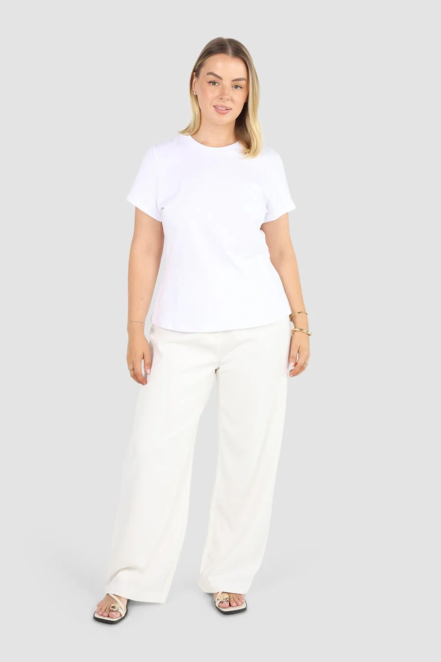 SIGNATURE SCULPT TEE WHITE - Image 3