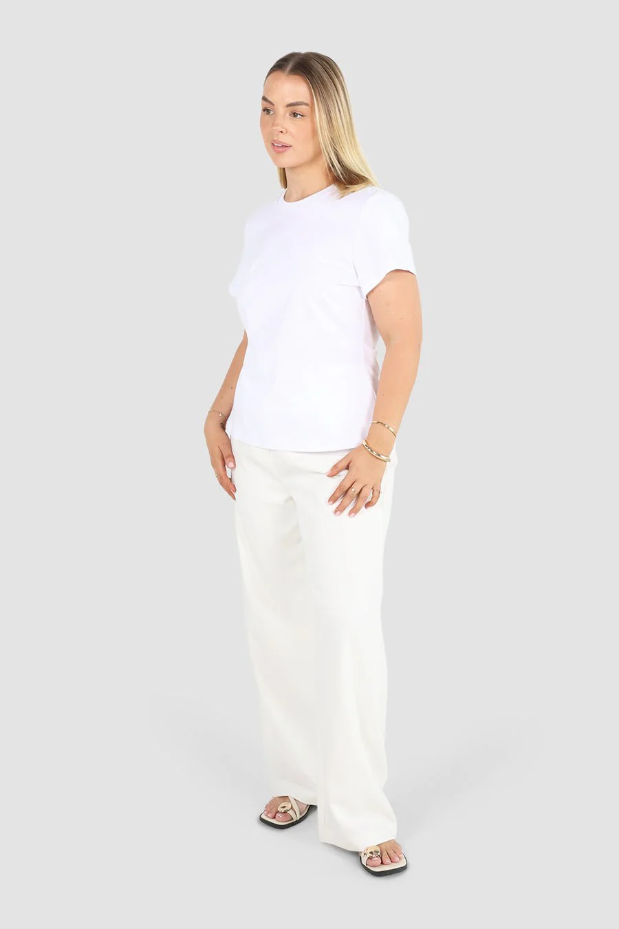 SIGNATURE SCULPT TEE WHITE - Image 4