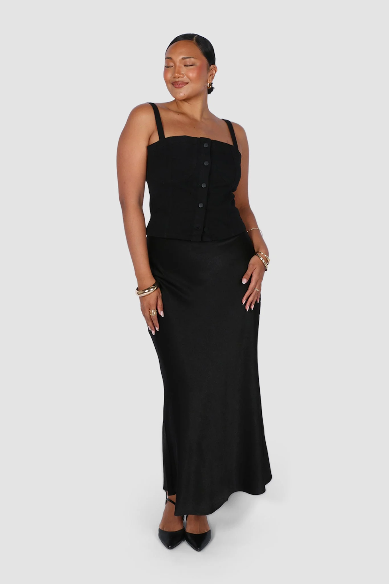 SIREN DENIM TOP BLACK - Image 5