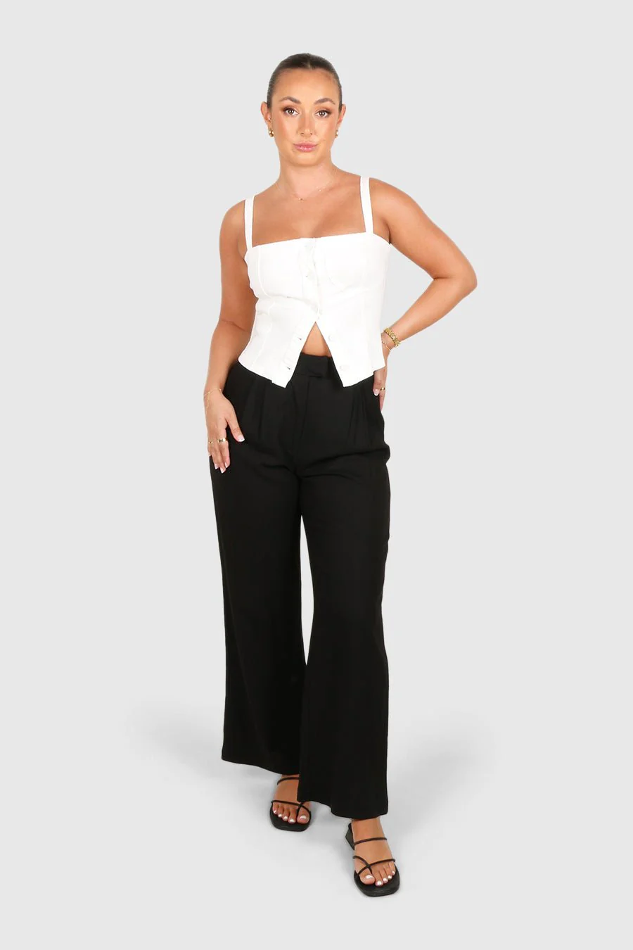 SIREN DENIM TOP WHITE - Image 9