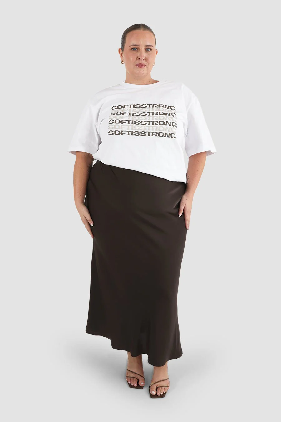 SOFT IS STRONG SIGNATURE TEE WHITE