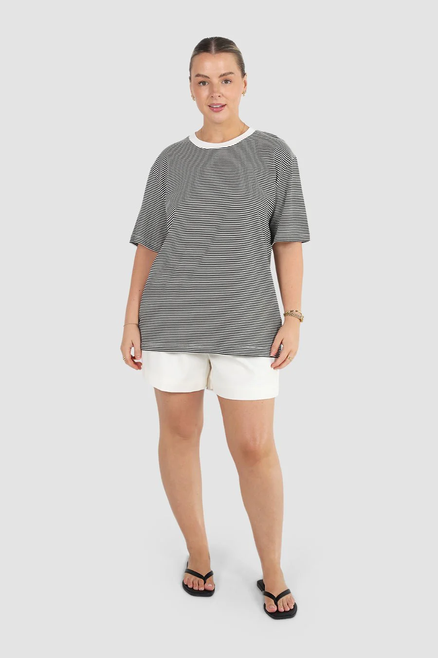 SPENCER STRIPE TEE BLACK/WHITE - Image 2