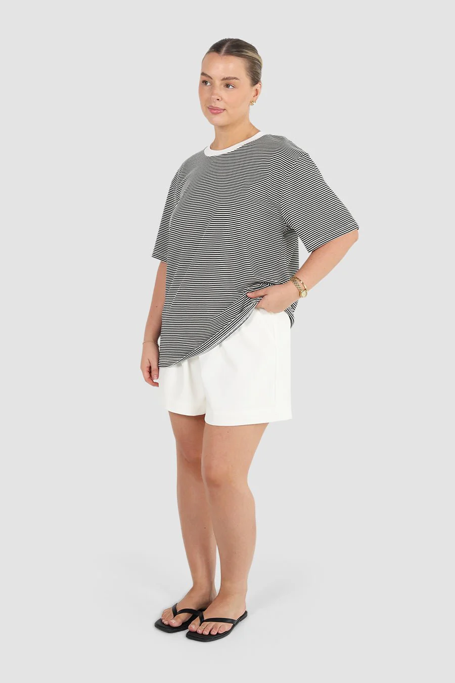 SPENCER STRIPE TEE BLACK/WHITE - Image 3