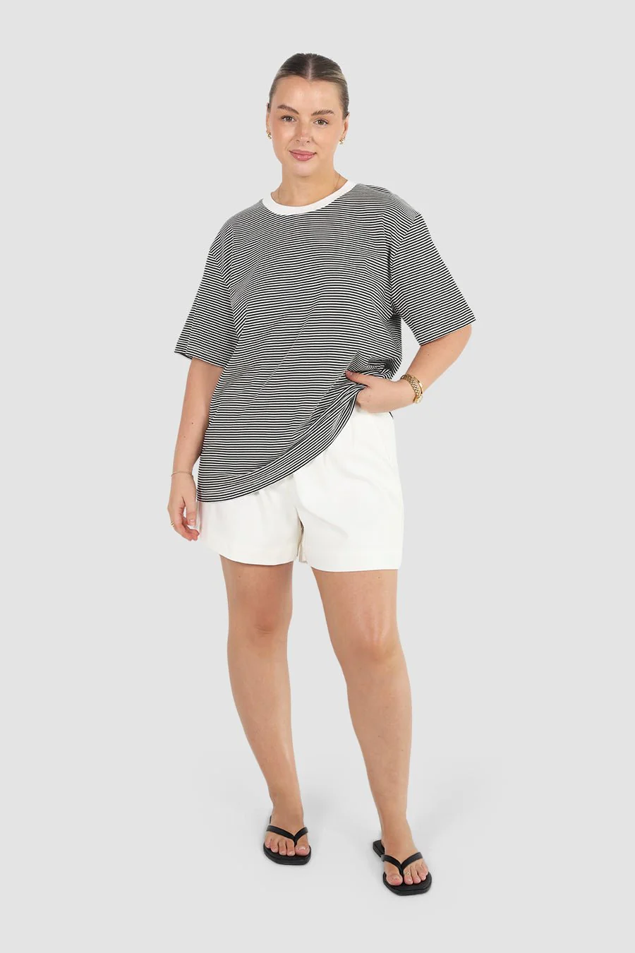 SPENCER STRIPE TEE BLACK/WHITE - Image 6