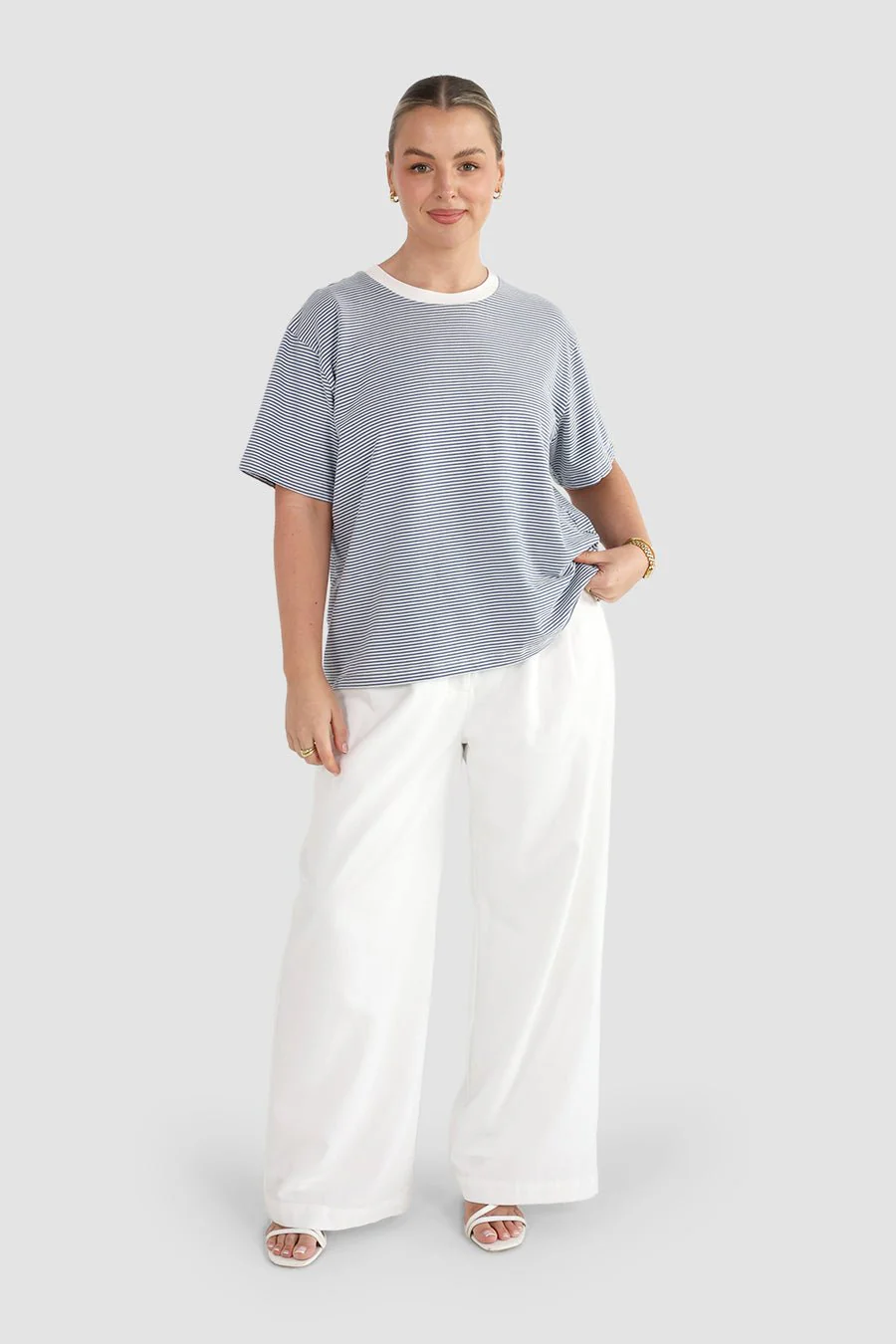 SPENCER STRIPE TEE BLUE/WHITE - Image 2