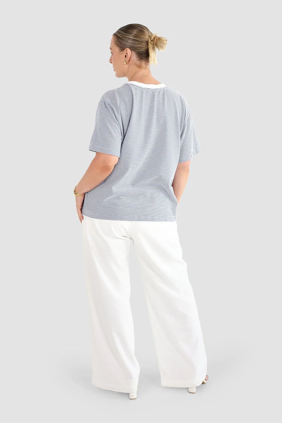 SPENCER STRIPE TEE BLUE/WHITE - Image 4