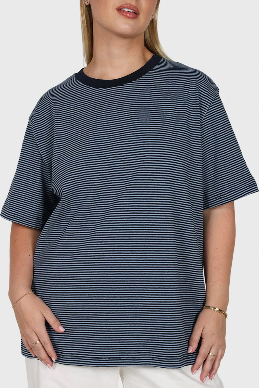SPENCER STRIPE TEE NAVY/BLUE - Image 2