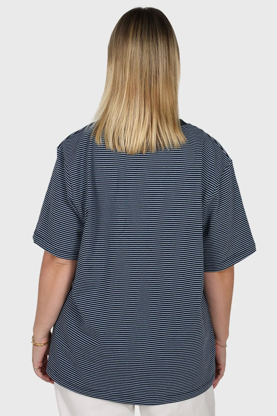 SPENCER STRIPE TEE NAVY/BLUE - Image 6