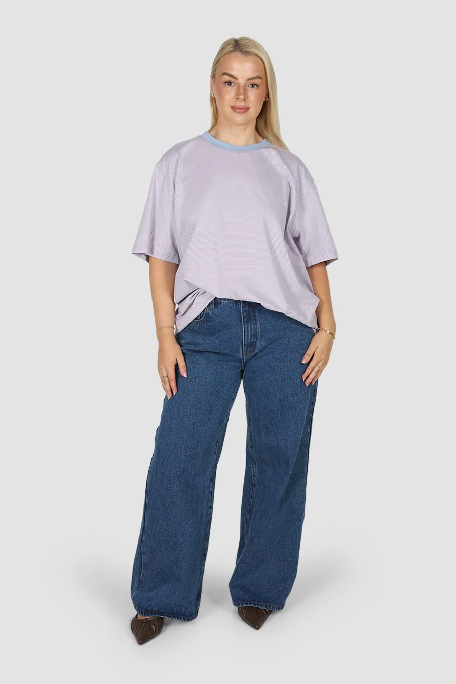 SPENCER STRIPE TEE PINK/BLUE - Image 2