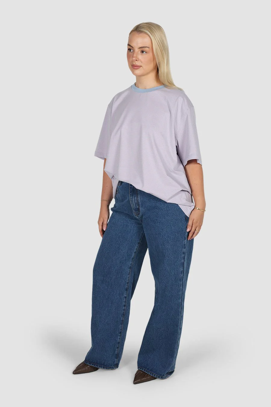 SPENCER STRIPE TEE PINK/BLUE - Image 4