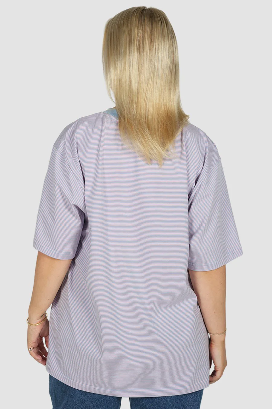 SPENCER STRIPE TEE PINK/BLUE - Image 5