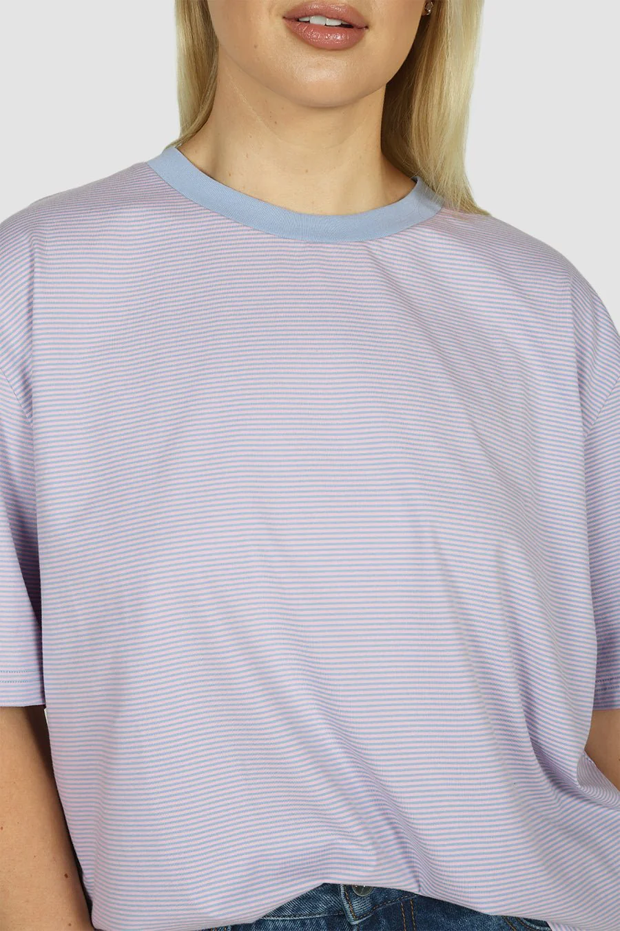 SPENCER STRIPE TEE PINK/BLUE - Image 7