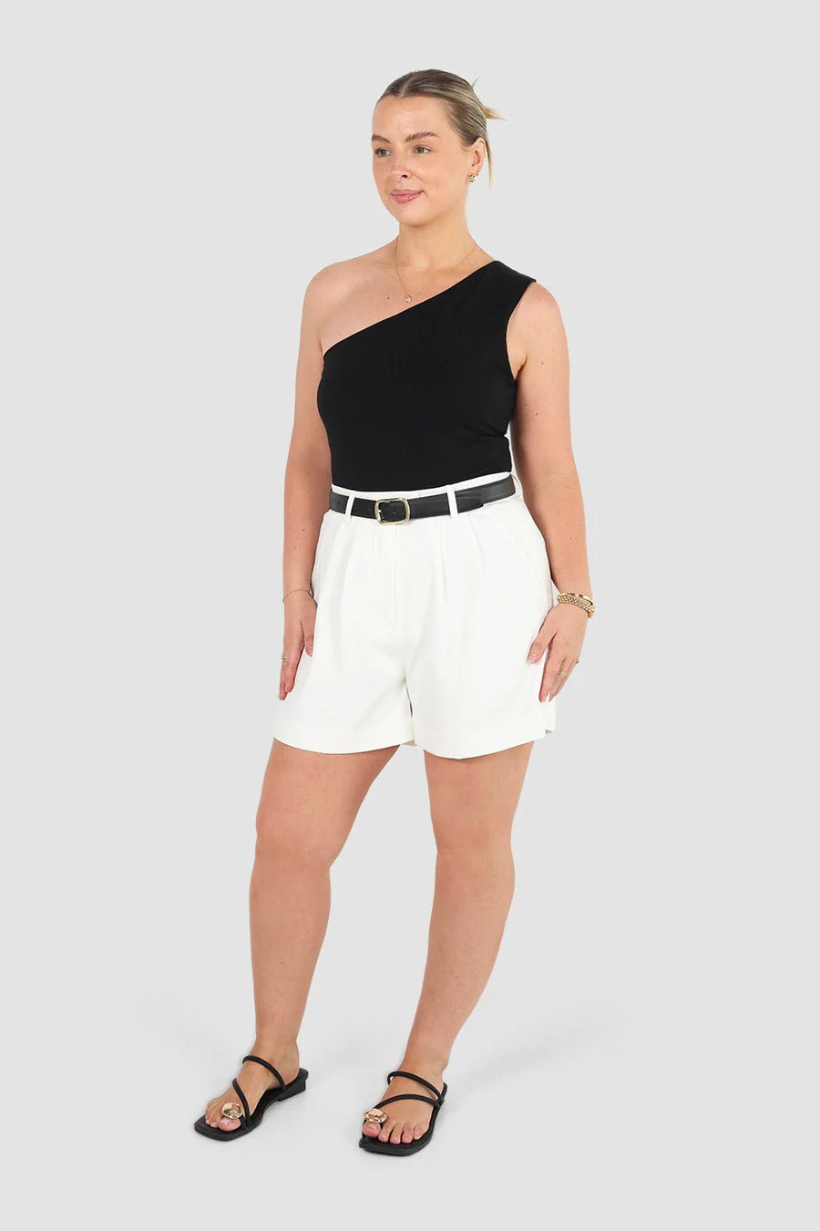 SULLIVAN ONE SHOULDER TOP BLACK - Image 3