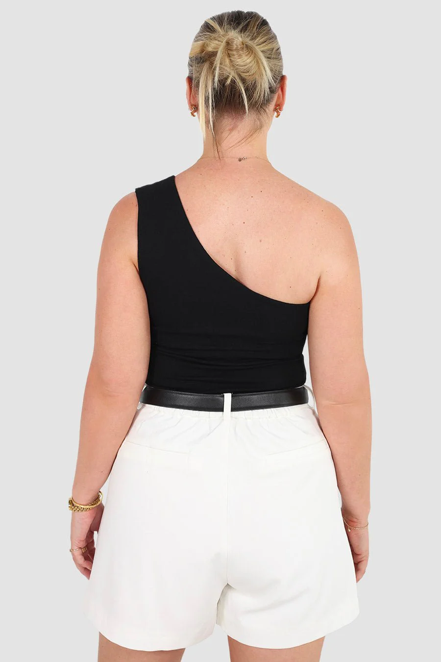 SULLIVAN ONE SHOULDER TOP BLACK - Image 4