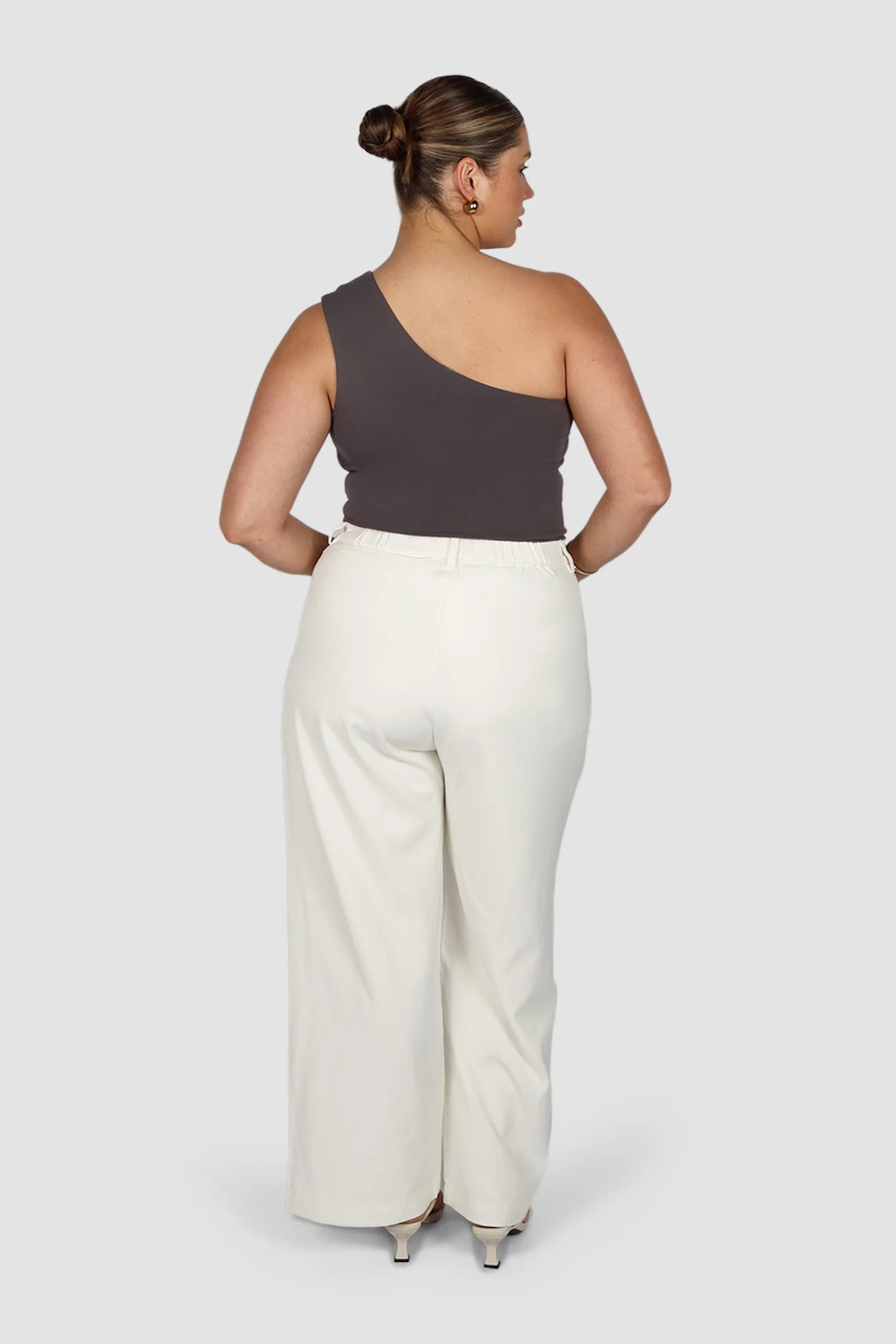 SULLIVAN ONE SHOULDER TOP CHARCOAL - Image 5