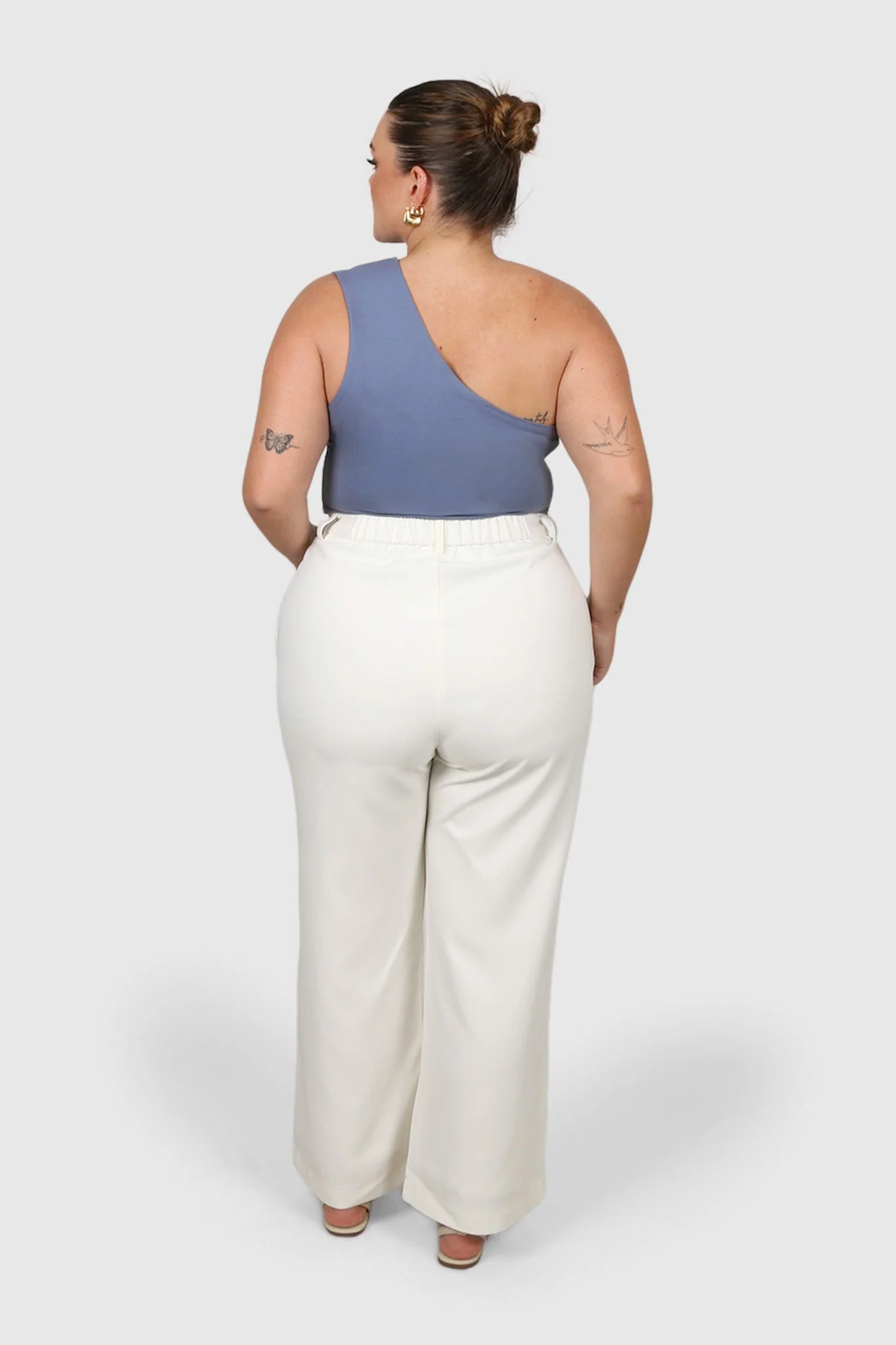 SULLIVAN ONE SHOULDER TOP STEEL BLUE - Image 3