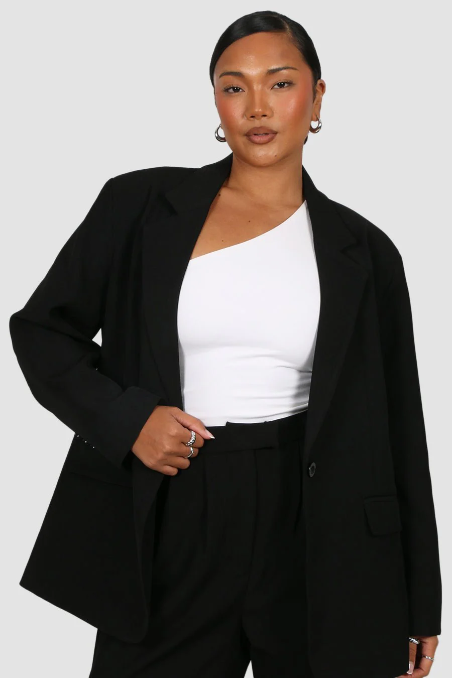 SULLIVAN ONE SHOULDER TOP WHITE - Image 3