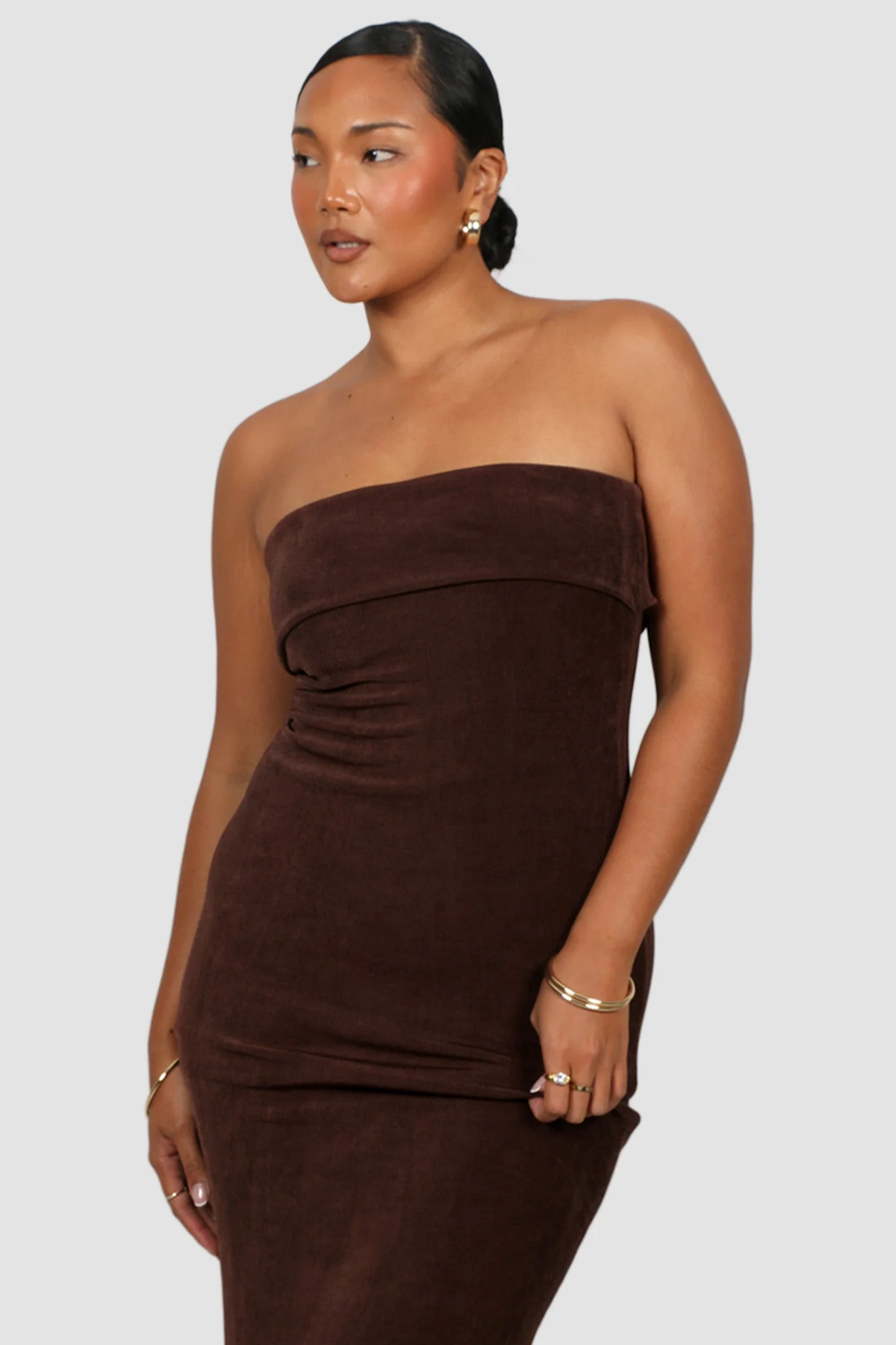 SURI MIDI DRESS ESPRESSO - Image 6