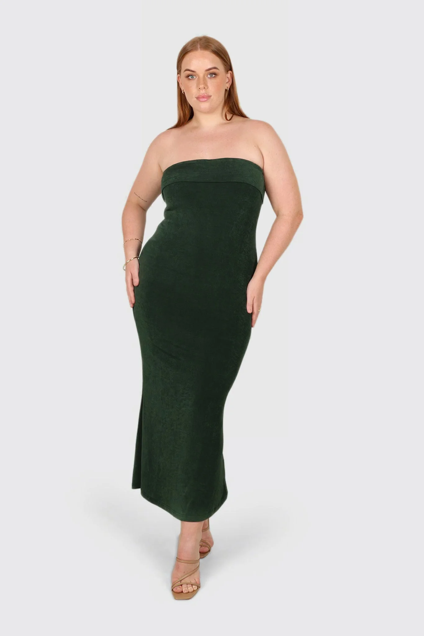 SURI MIDI DRESS PINE - Image 2