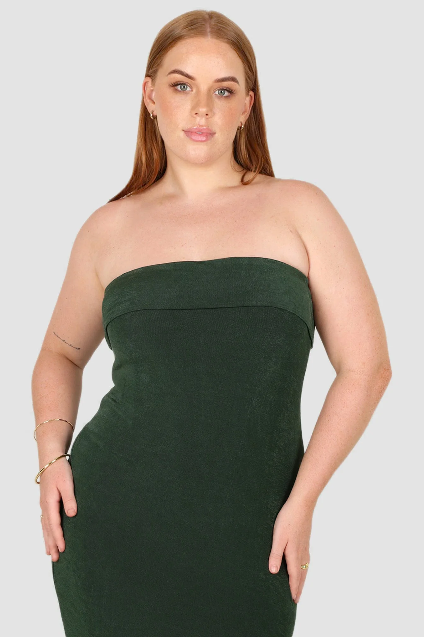 SURI MIDI DRESS PINE - Image 4