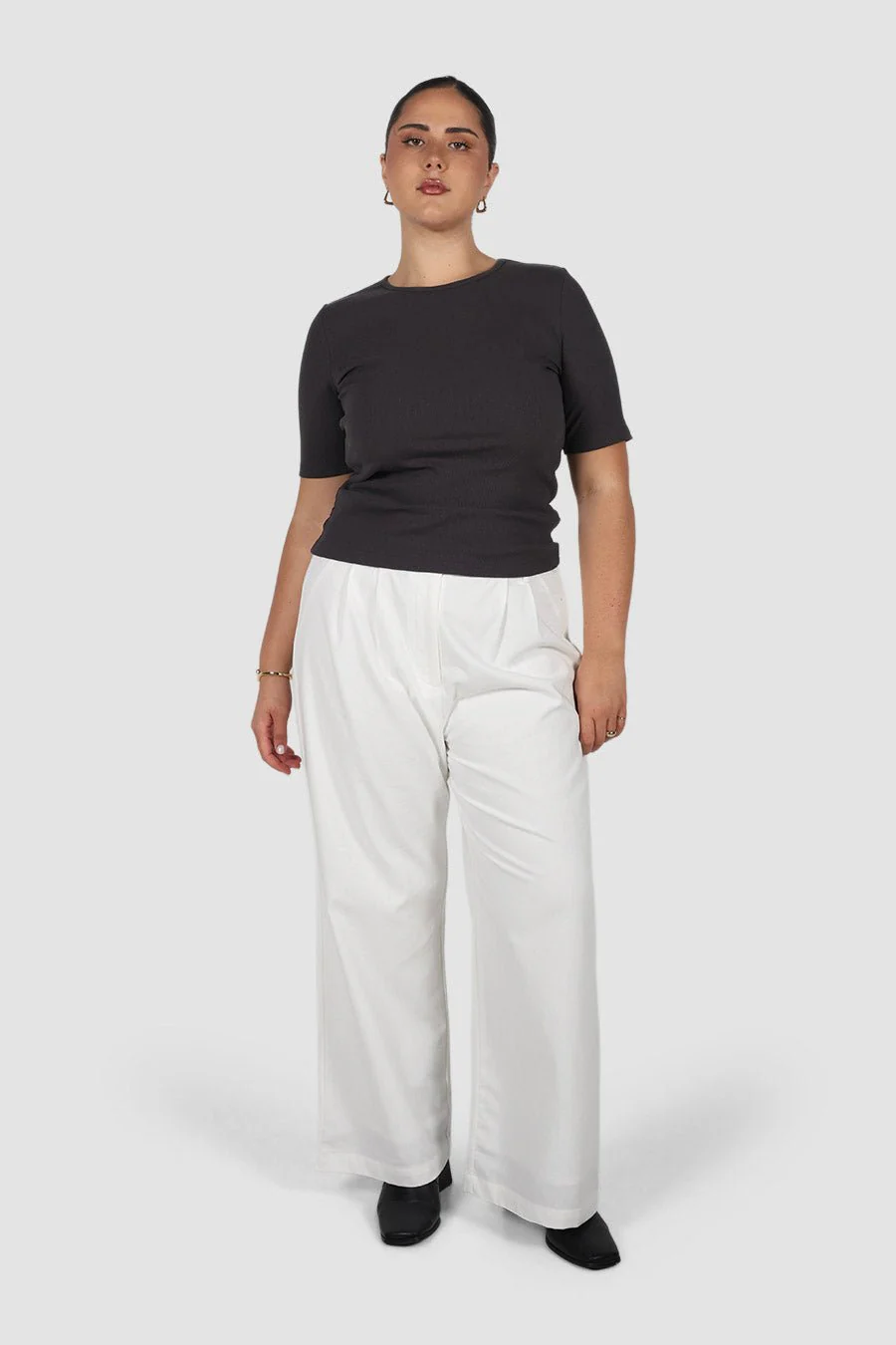 TATE RIB TOP CHARCOAL - Image 2