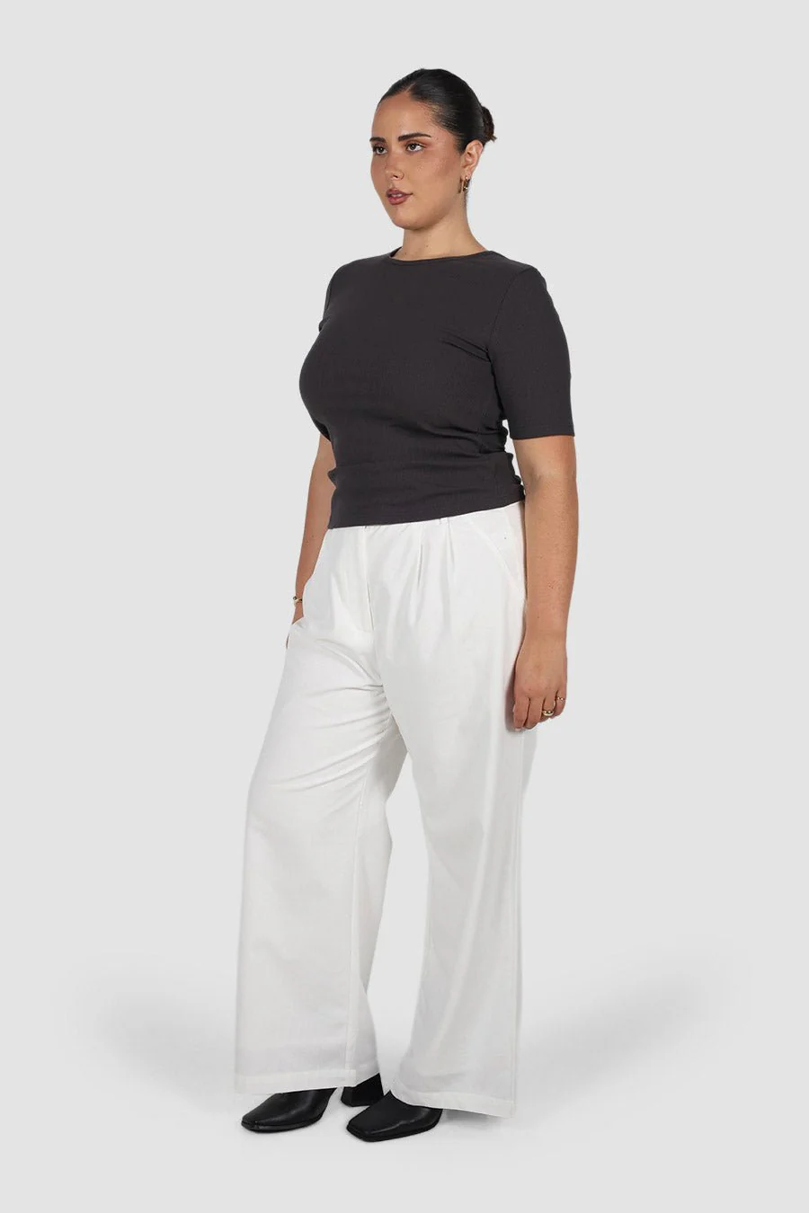 TATE RIB TOP CHARCOAL - Image 3