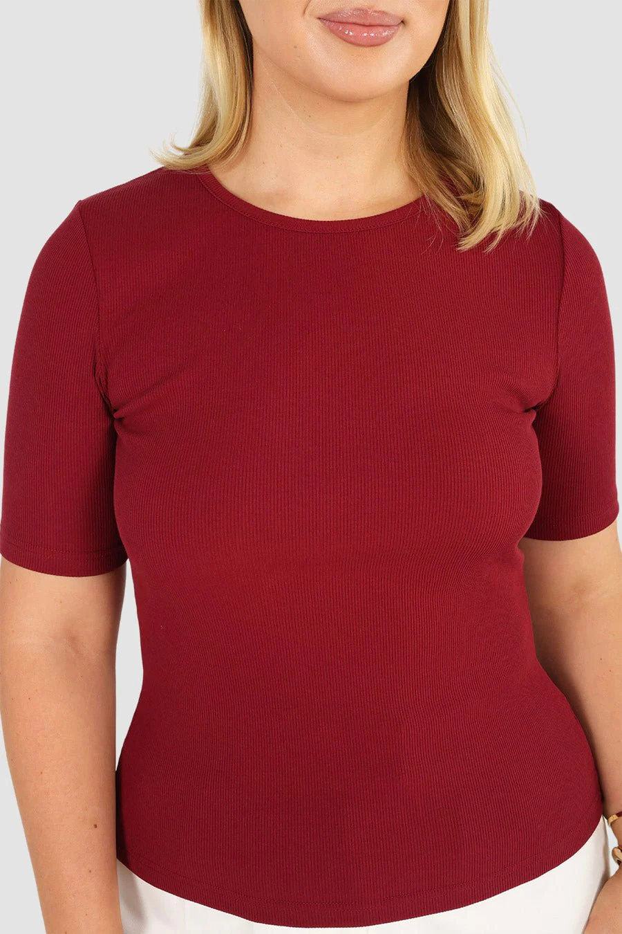 TATE RIB TOP CHERRY RED - Image 3