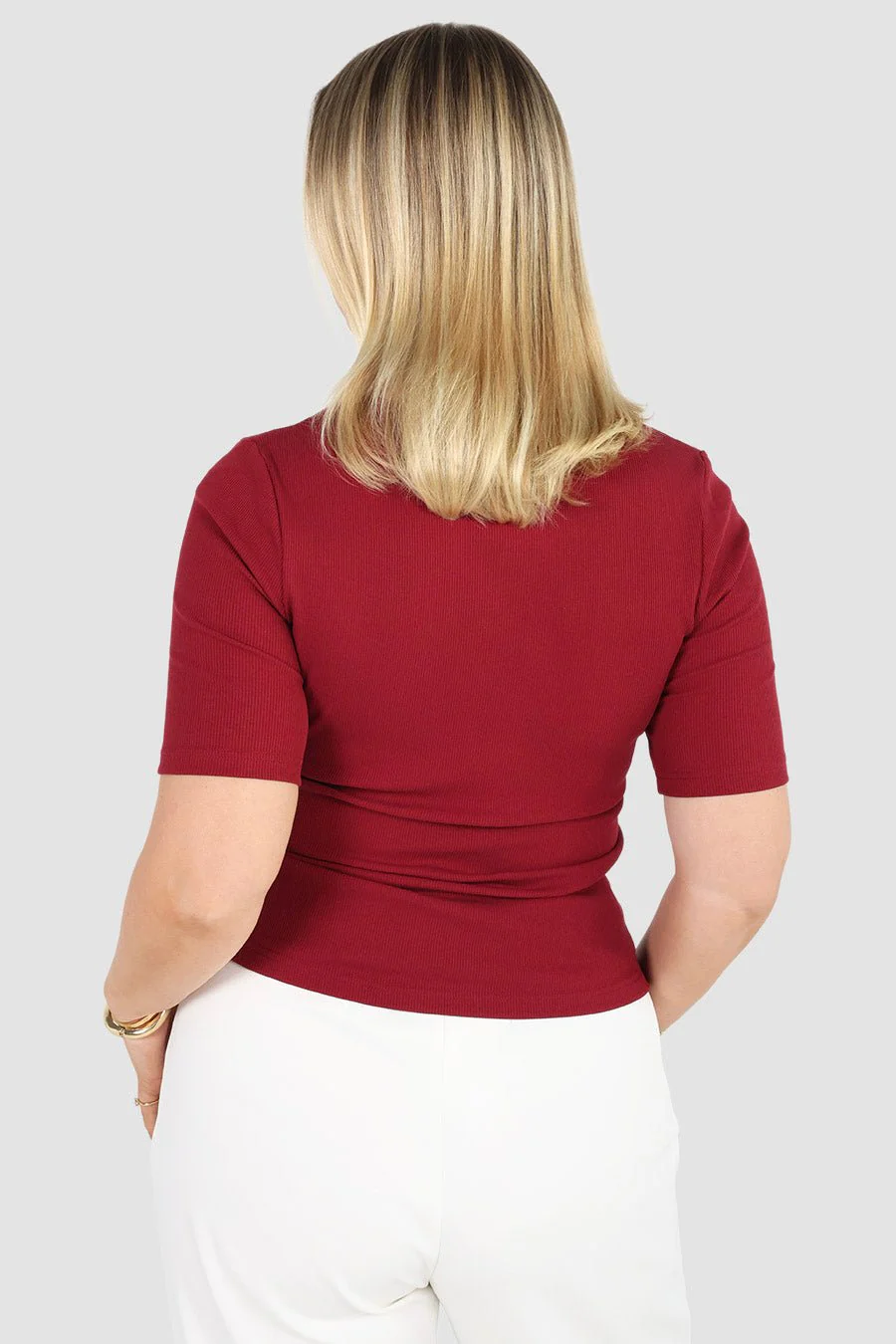 TATE RIB TOP CHERRY RED - Image 5