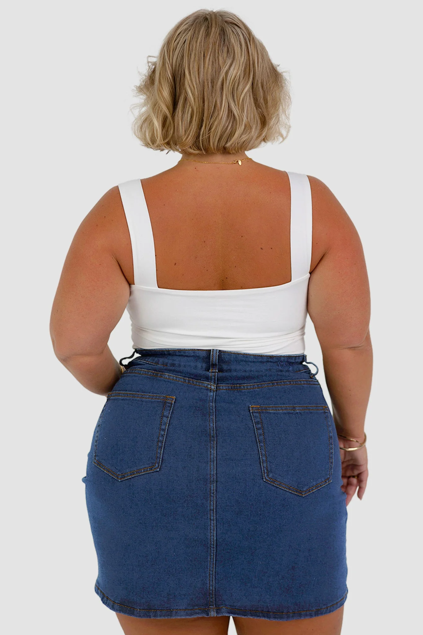 TAYO DENIM SKIRT DEEP BLUE - Image 3